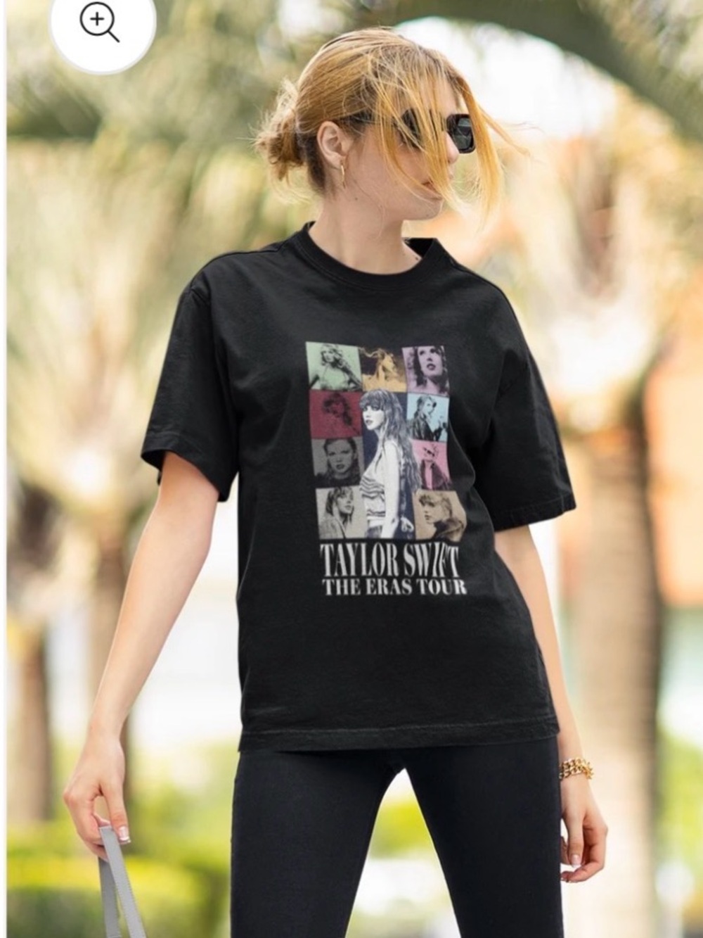 Taylor Swift Black Multicolor Collage Graphic Tee